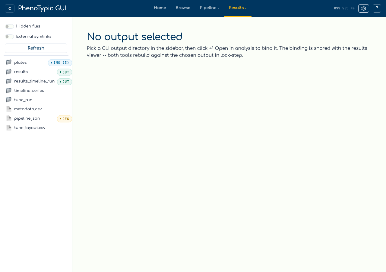 Analysis tab in empty state.