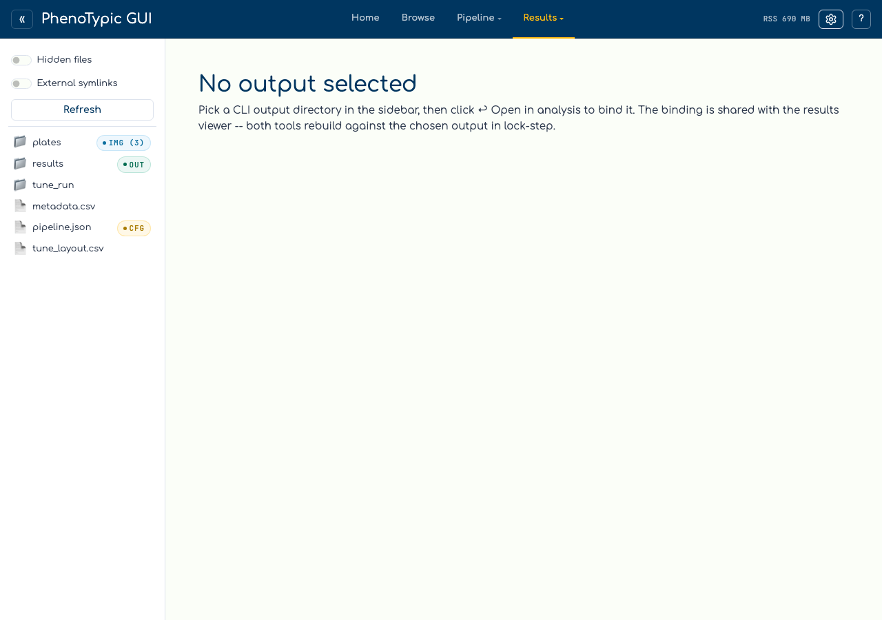 Analysis tab in empty state.
