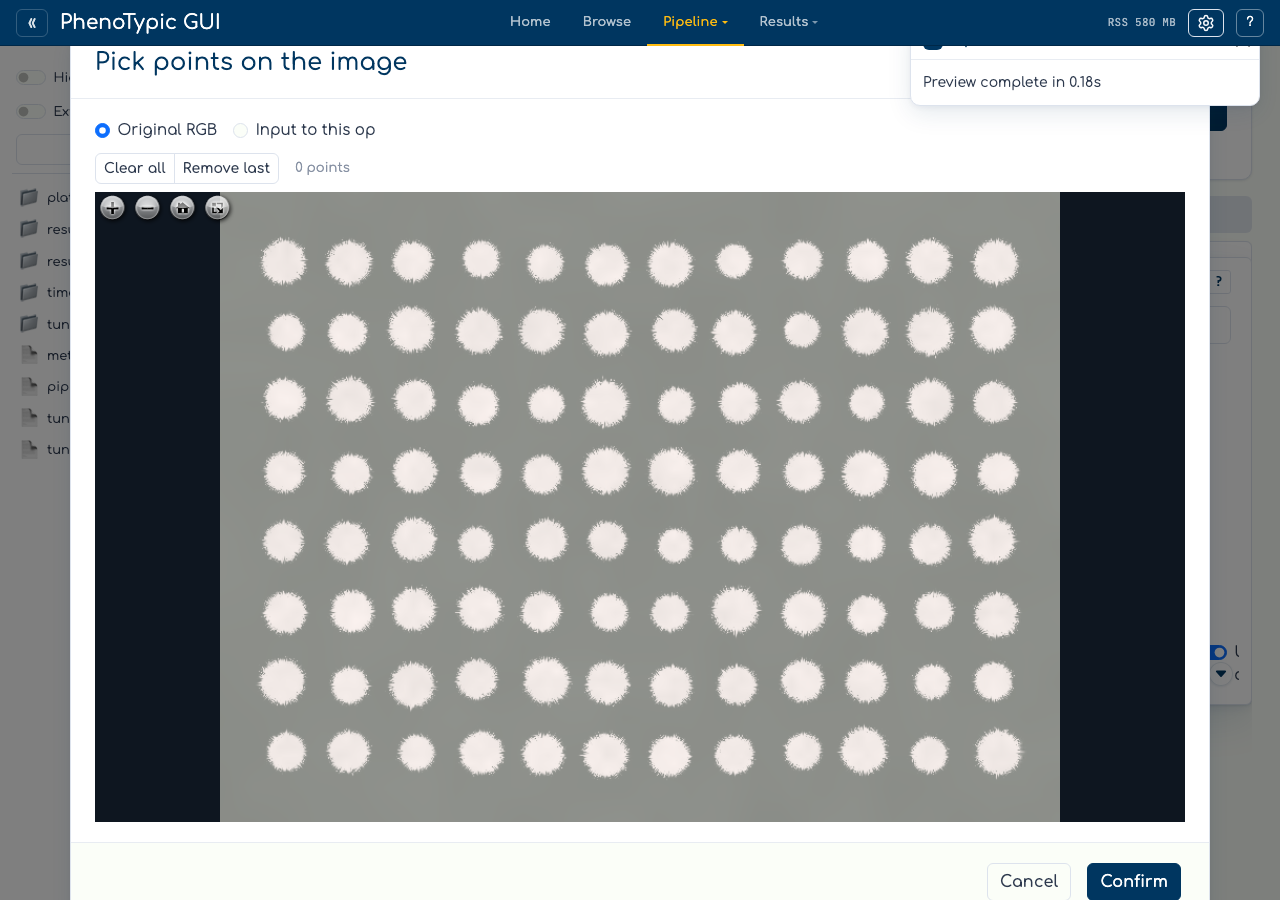 Picker modal open on the RGB plate.